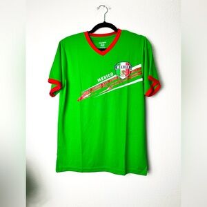 Icon Sports Youth Size 8-10 18-20 Mexico Short Sleeve Jersey Green W/ Red. New